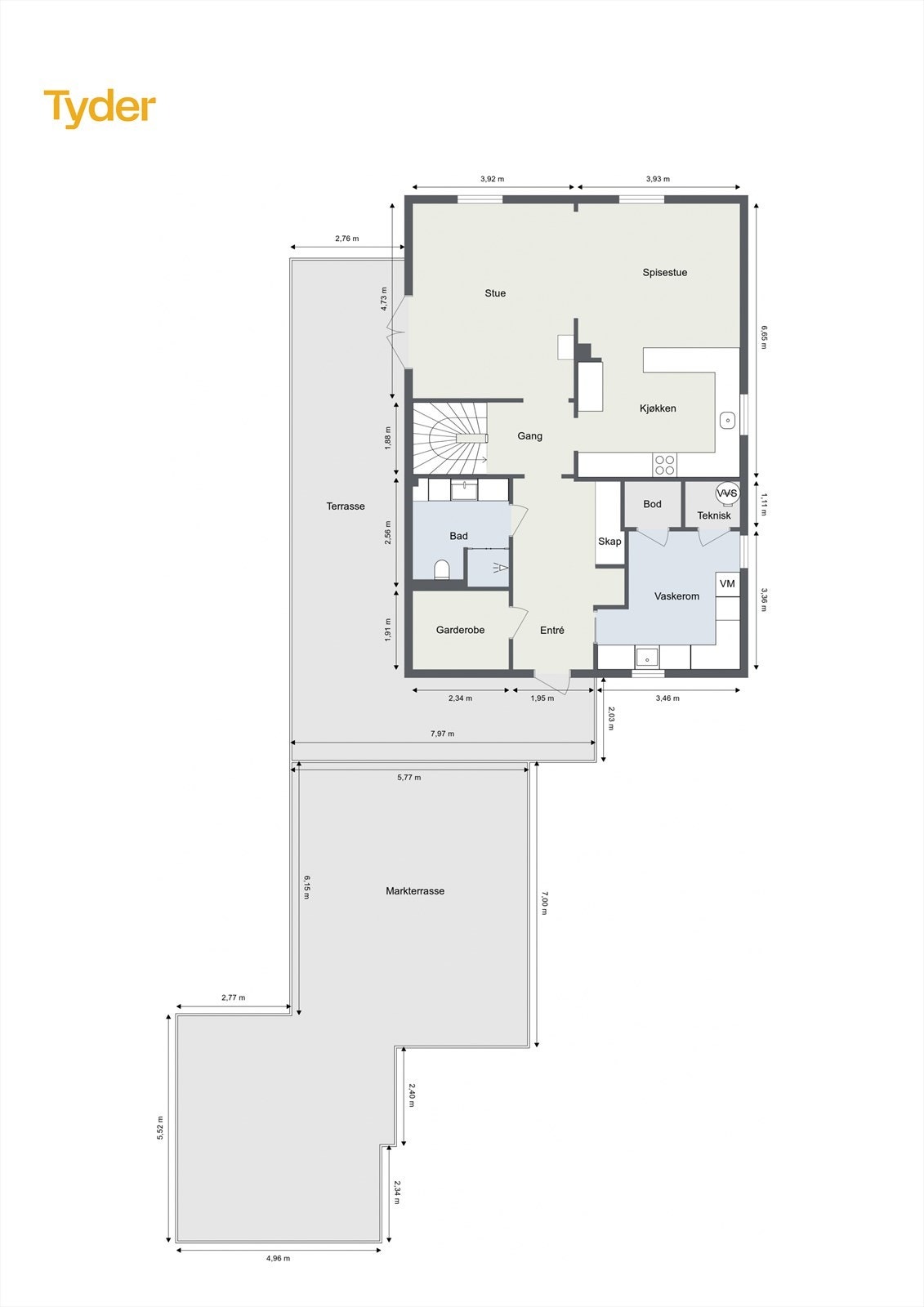 Plantegning 1.etasje Galleribilde