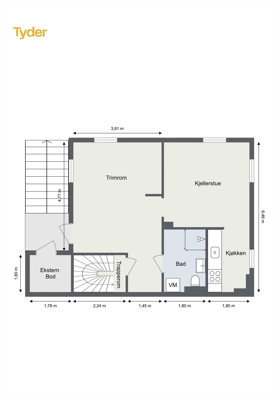 Plantegning kjeller Galleribilde