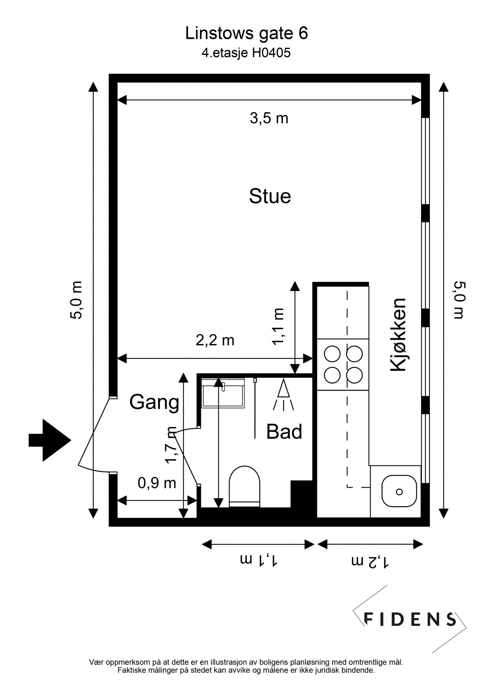 Plantegning for enkel orientering Galleribilde