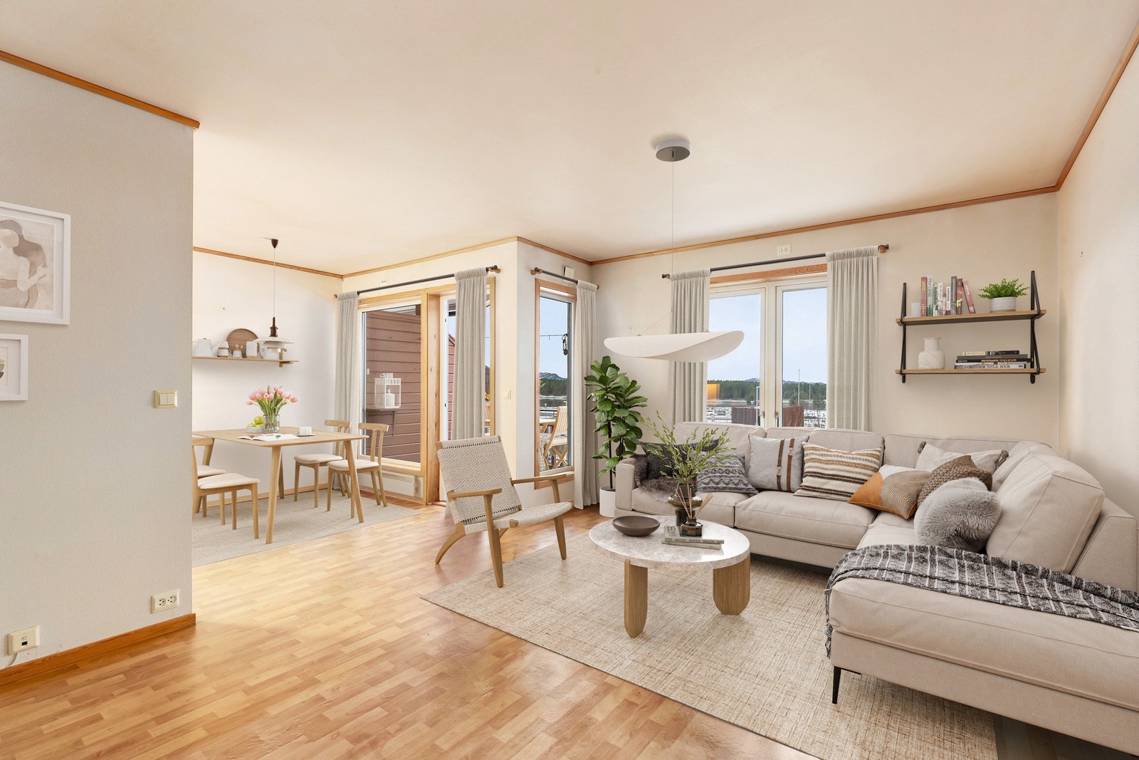 Velkommen til Innherredsvegen 61B - En romslig og sentralt beliggende 2-roms leilighet i Bjerkanhagen Borettslag. (Bildet har digital styling). Galleribilde