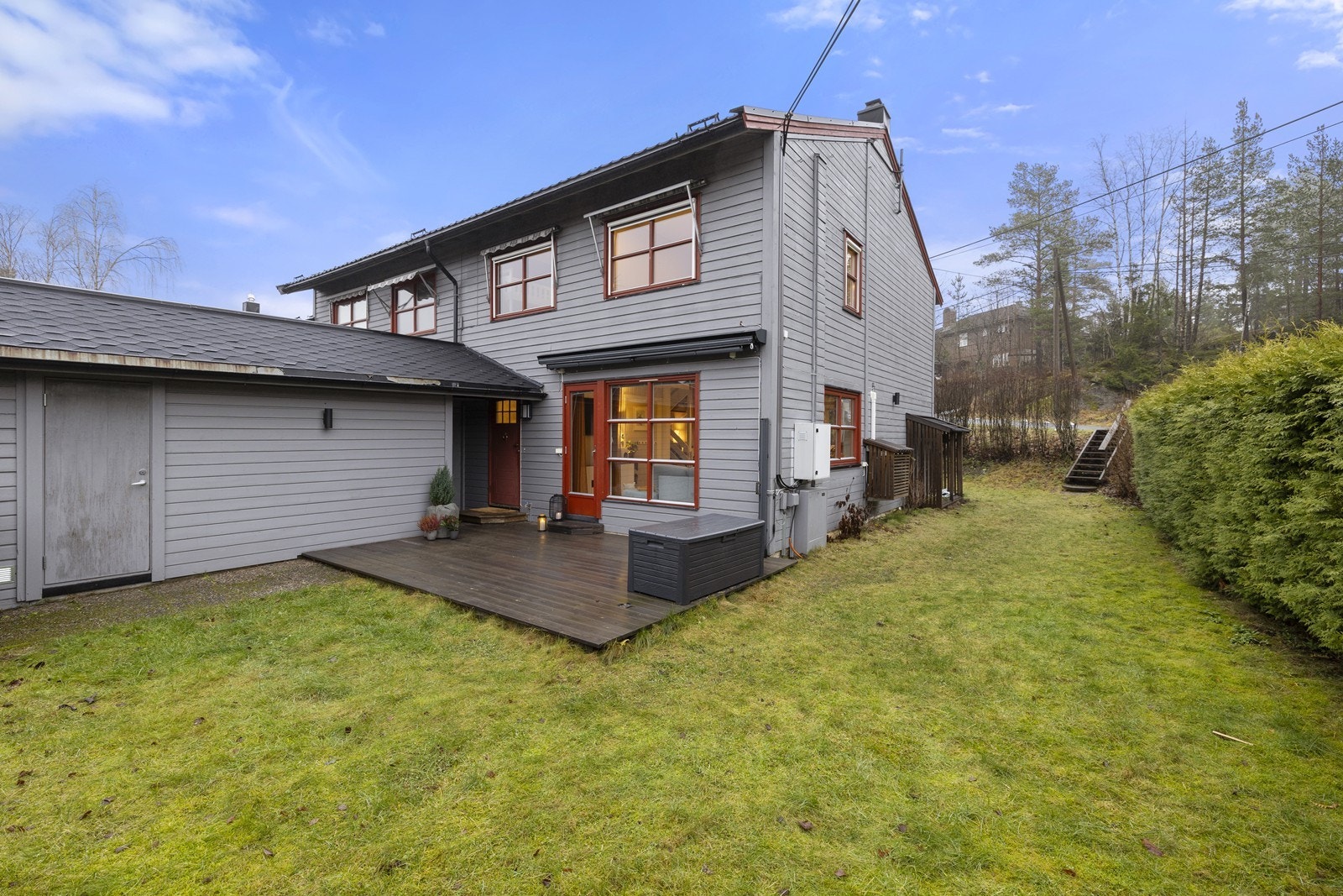 Endebeliggenheten gir en større hage og en mer privat følelse. Galleribilde