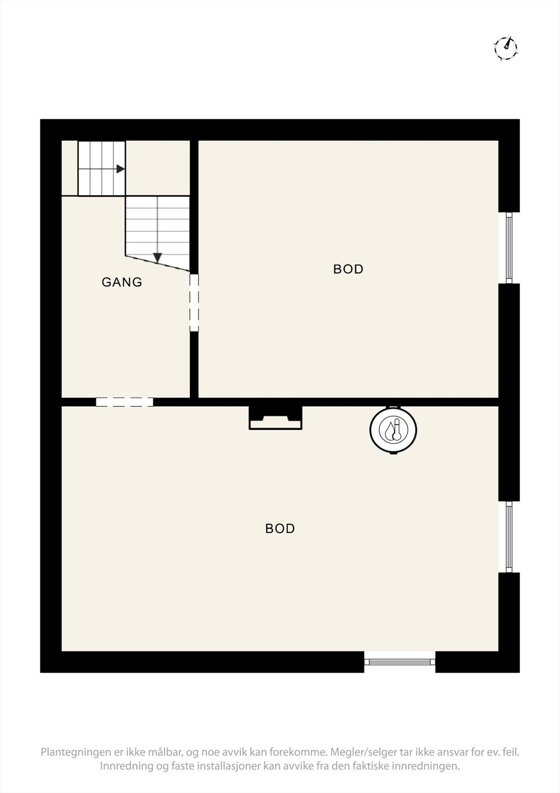 Plantegning, kjeller. Galleribilde