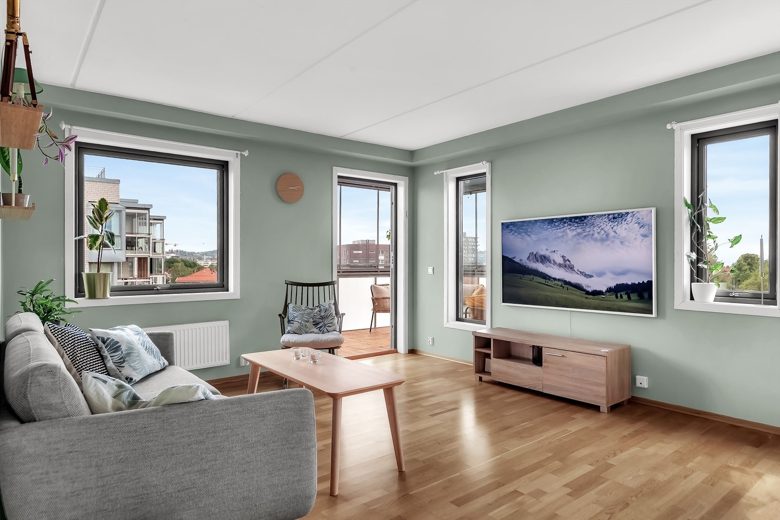 Balansert ventilasjon i leiligheten bidrar til et stabilt og godt inneklima. Galleribilde