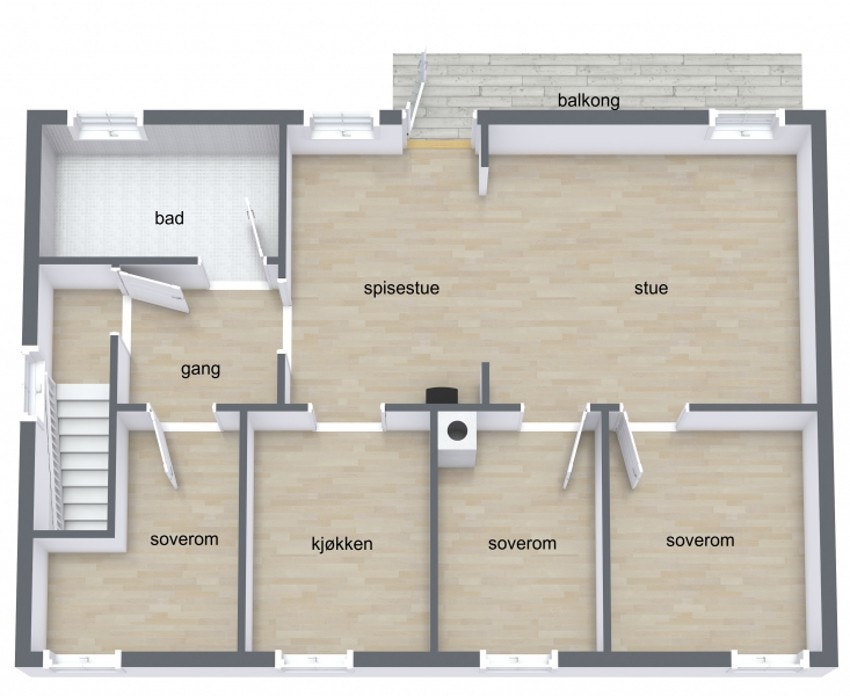 Plantegning 2. etasje Galleribilde