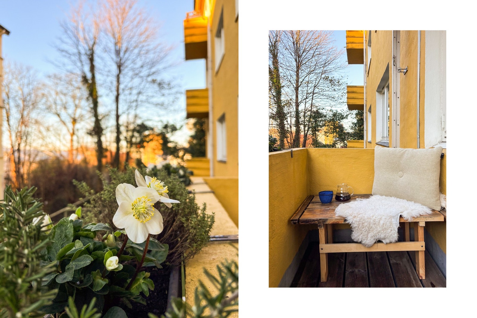 Vestvendt balkong, slik at du får mye sol, både dagtid og utover ettermiddagen. Galleribilde