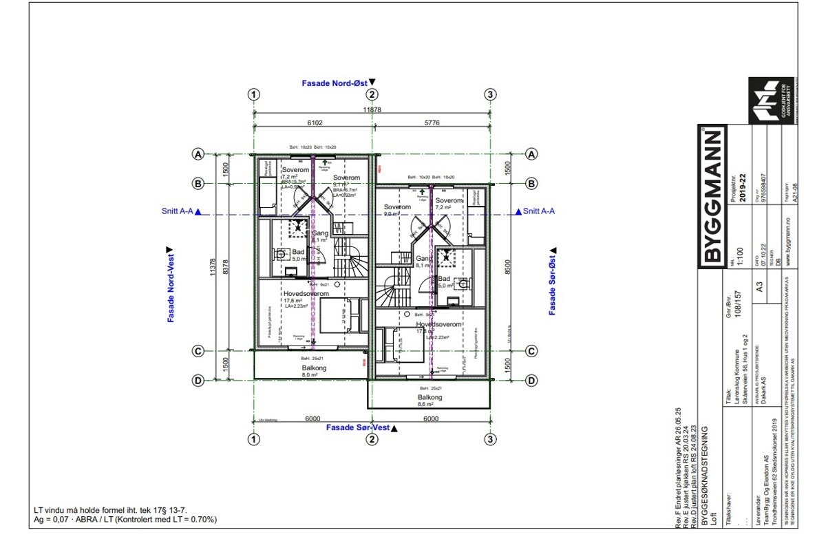 Plantegning 3. etasje. Galleribilde