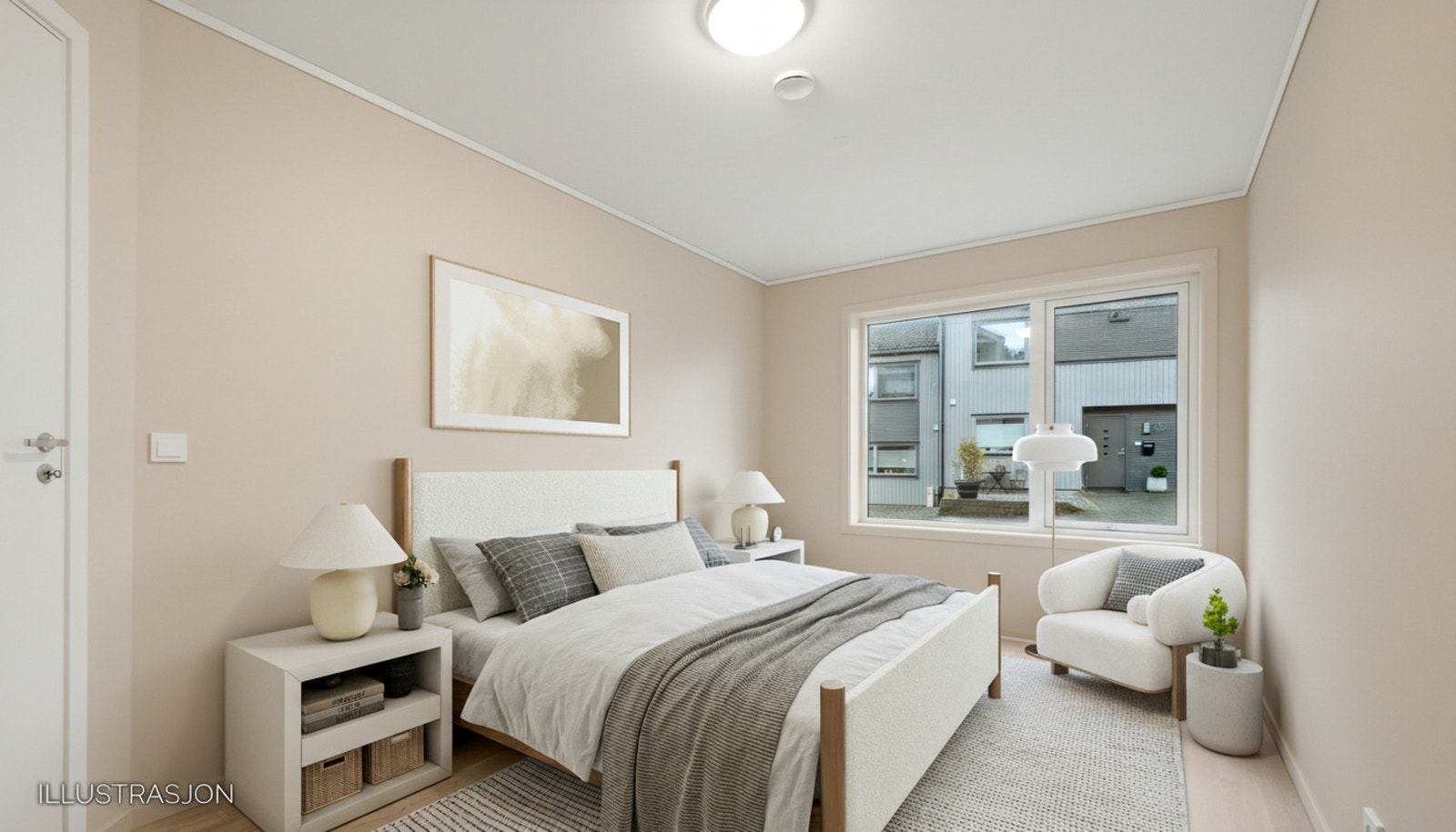 Bildet er redigert med digital møblering samt endret farge på vegg. Galleribilde