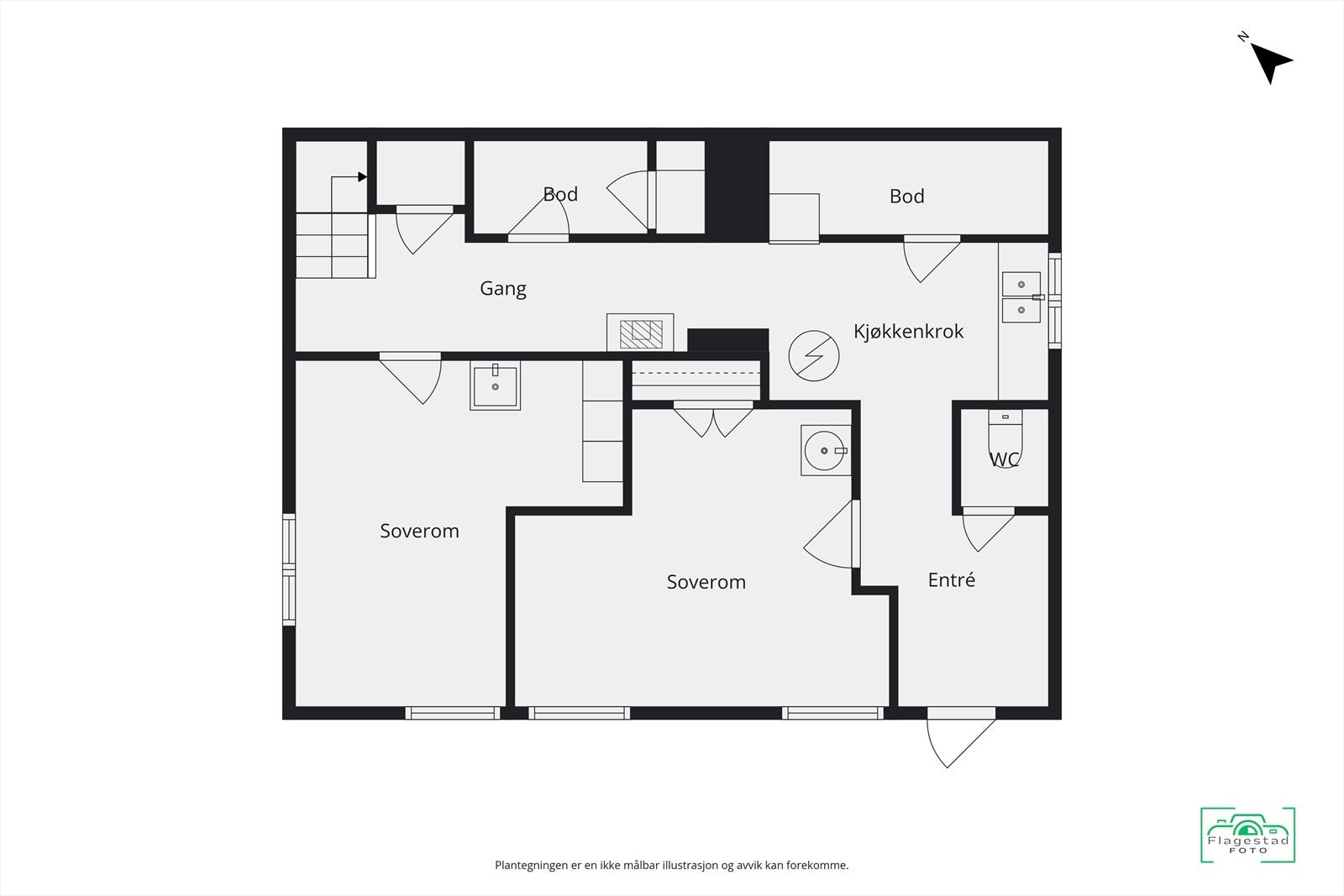 Plantegning kjelleretasje Galleribilde