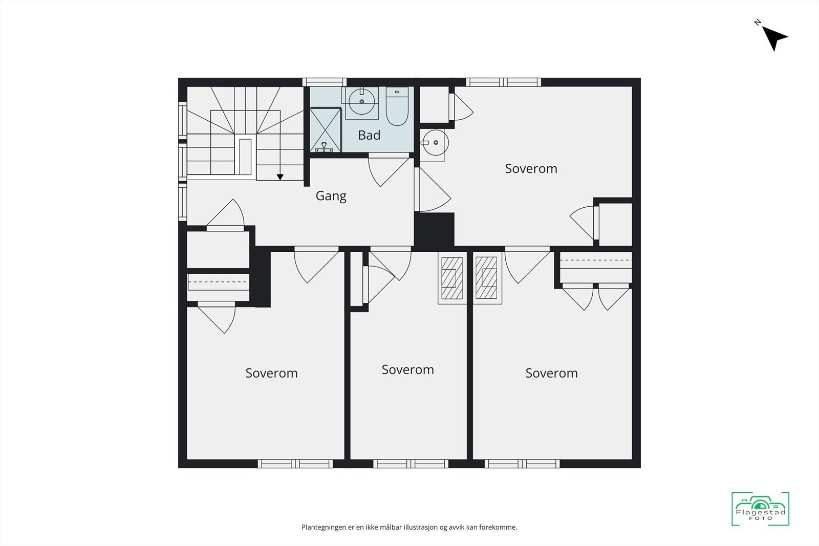 Plantegning 2. etasje Galleribilde