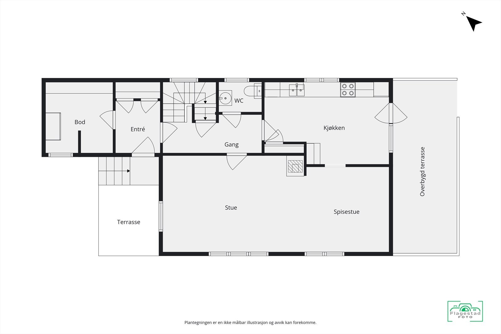 Plantegning 1. etasje Galleribilde