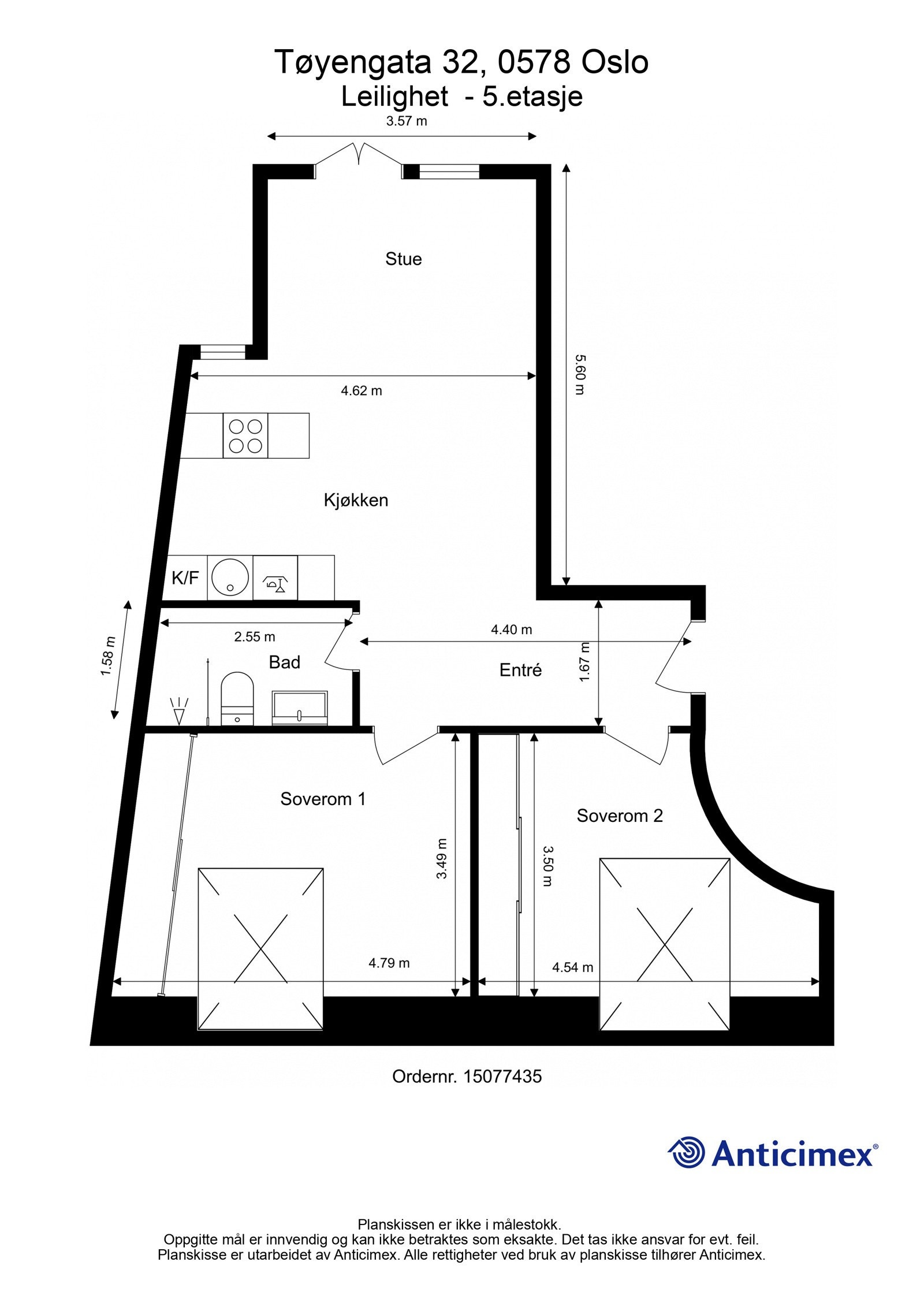 Plantegning 5. etasje. Galleribilde
