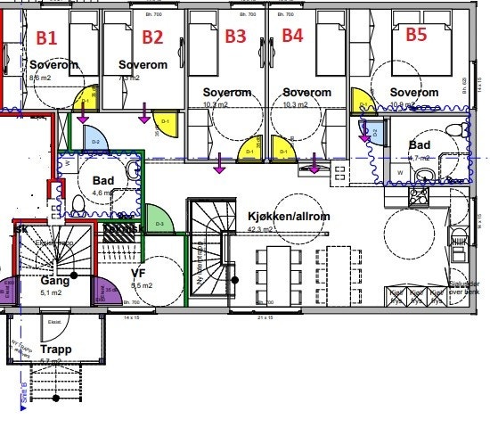 Plantegning 1.etg Galleribilde