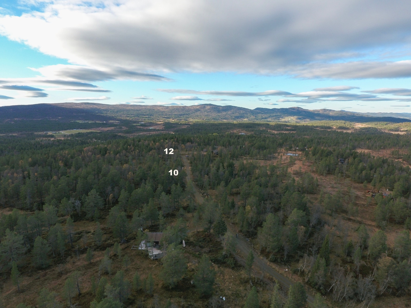 Tomtene 10 og 12 i hyttefeltets nordre del har romslig med plass omkring seg Galleribilde