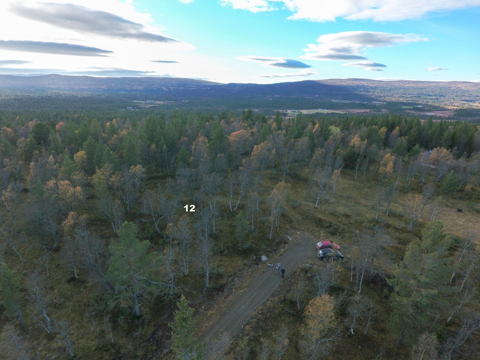 Mot nordvest og tomt 12 helt i enden av nordre del av hyttefeltet Galleribilde