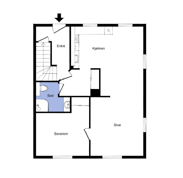 Eksisterende plantegning Galleribilde