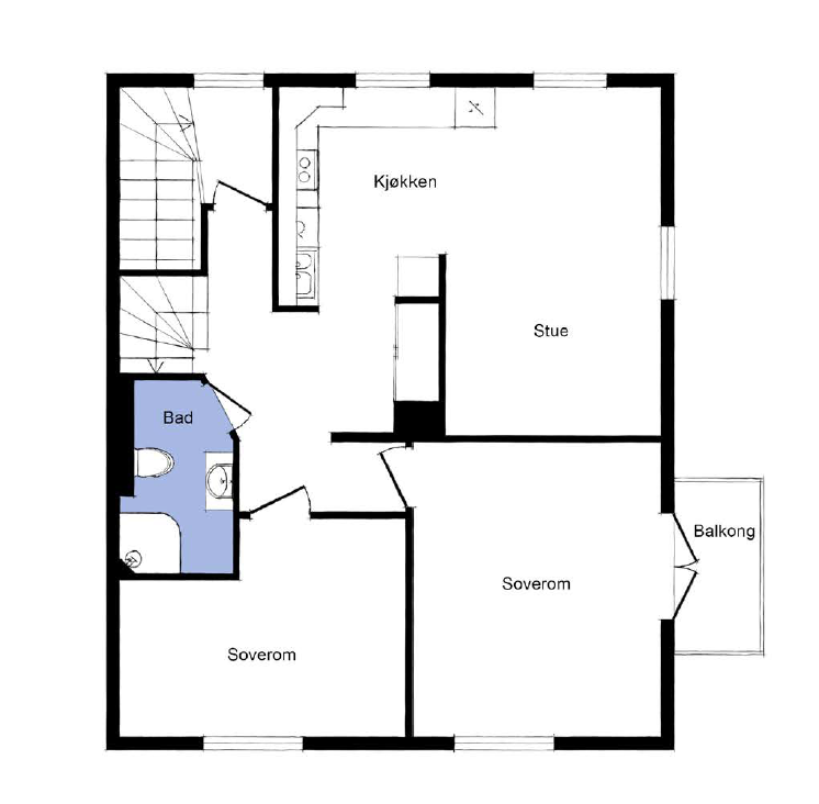 Planlagt plantegning ved innflytting Galleribilde