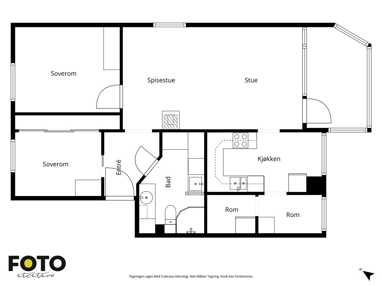 Veiledende plantegning, ikke målbar. Galleribilde