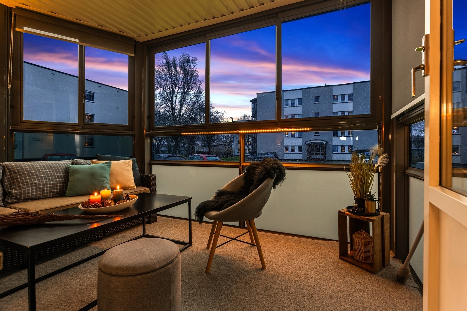 Den sørvendte plasseringen gir gode solforhold store deler av dagen. Galleribilde