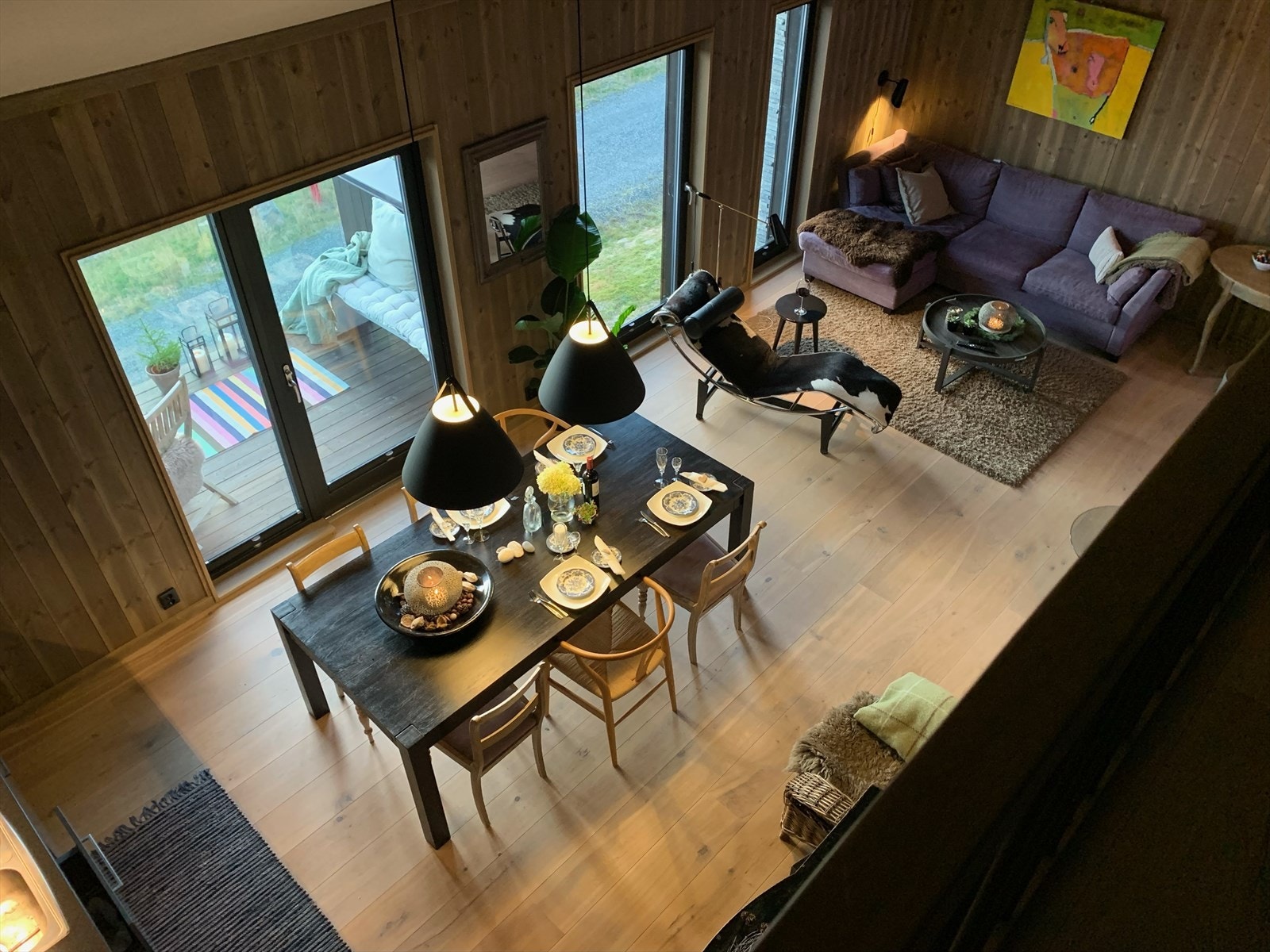 Kveldsstemning på hytta. Privat foto. Galleribilde