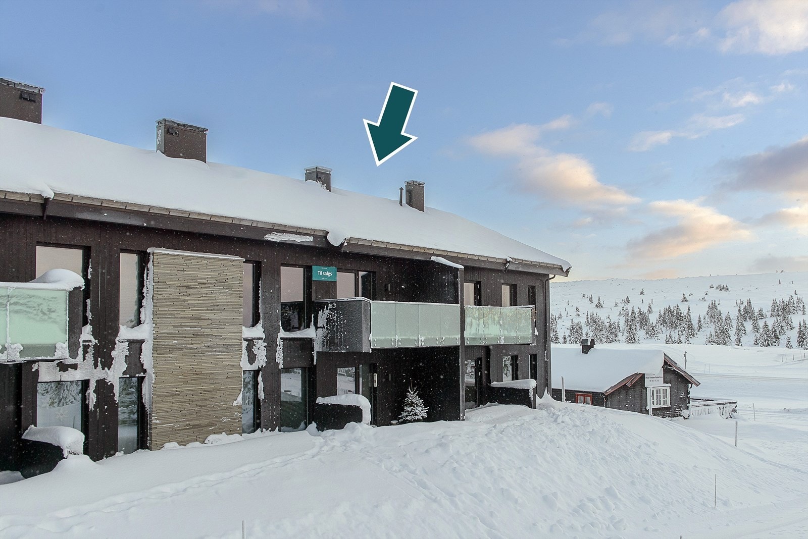 Innbydende 3-roms fritidsleilighet med hems, p-plass og vestvendt terrasse. Galleribilde