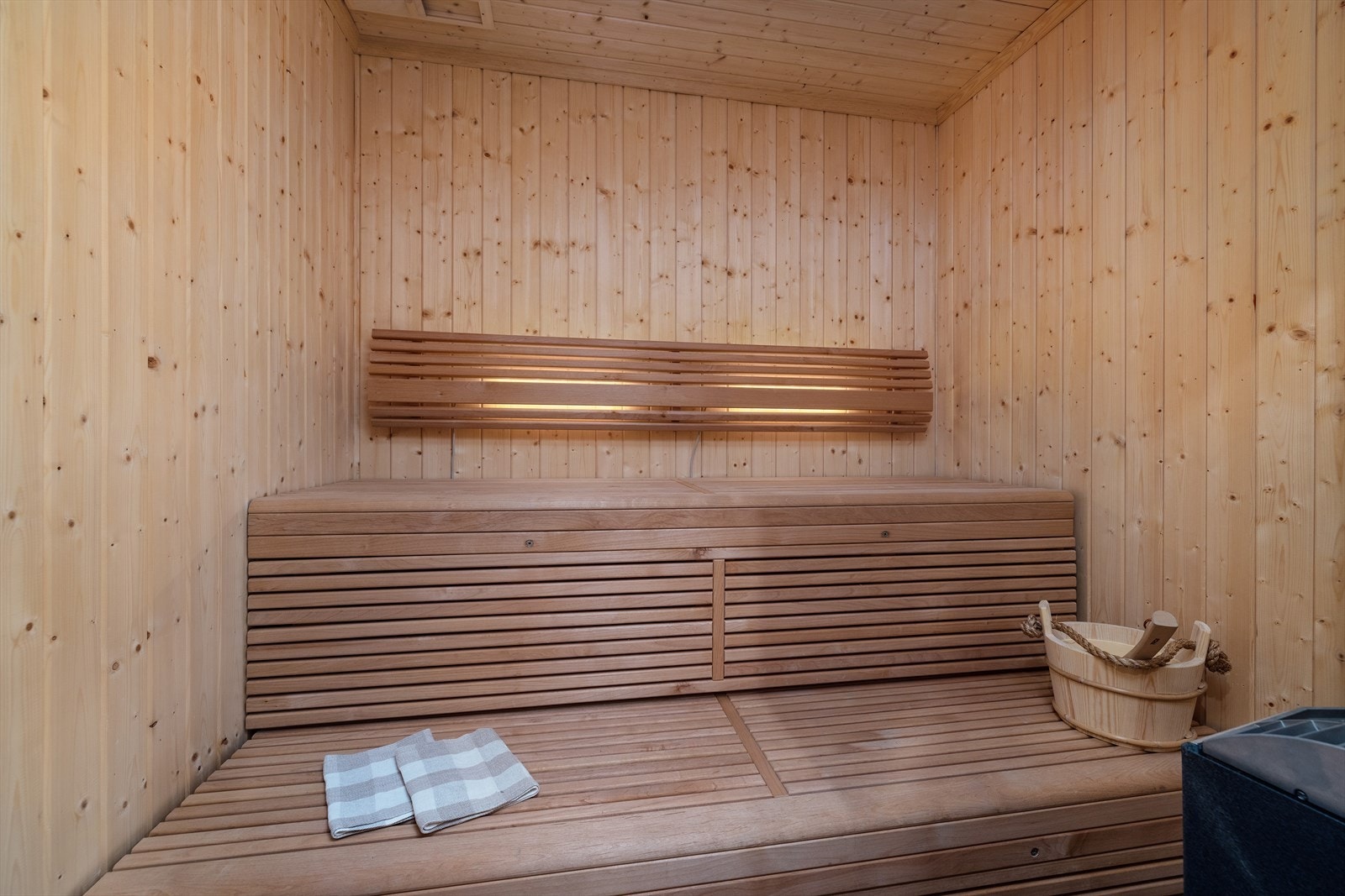 Badstue i tilknytning til underetasjens bad. Galleribilde