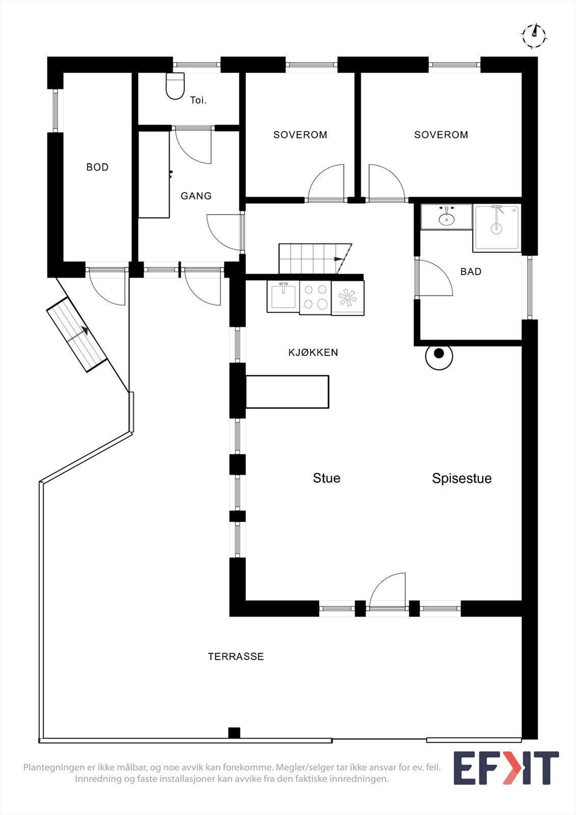 Plantegning første etasje Galleribilde