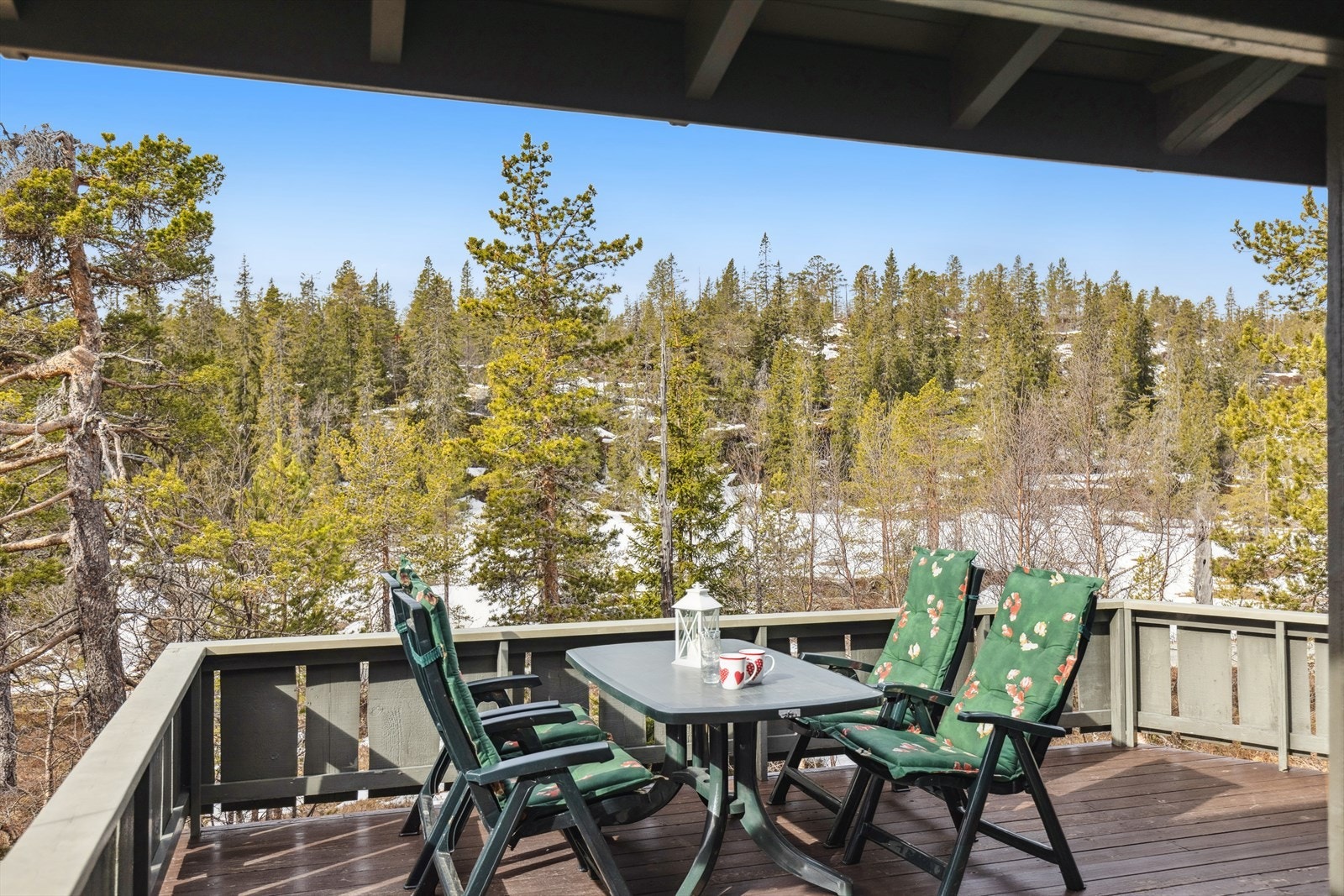 Med en flott naturtomt oppleves uteplassen skjermet samtidig som en nyter en naturskjønn utsikt Galleribilde