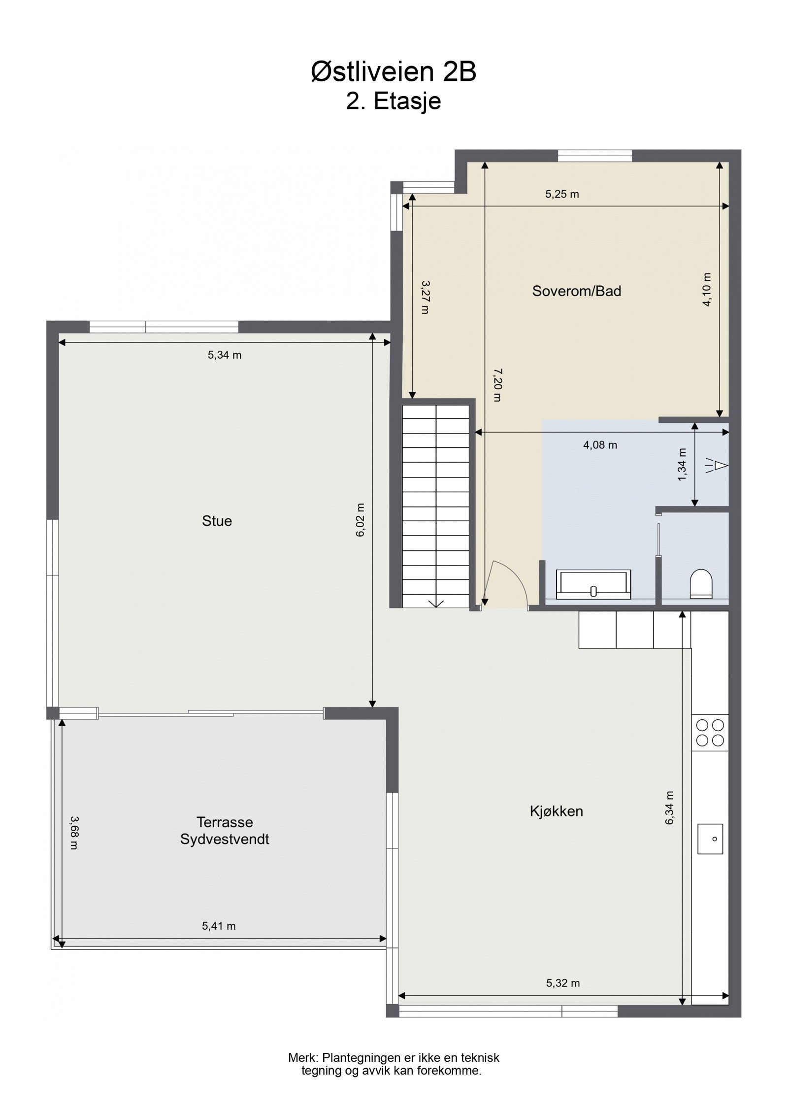 Plantegning 2. etasje Galleribilde