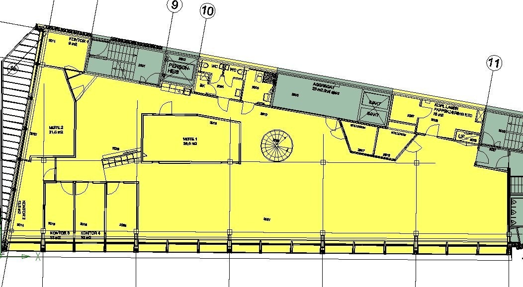 Plantegning over lokalet Galleribilde