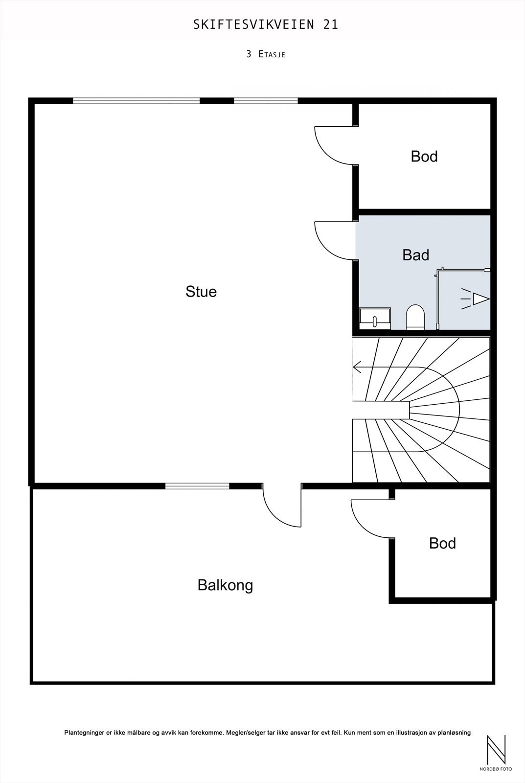 Plantegning 3. etasje Galleribilde