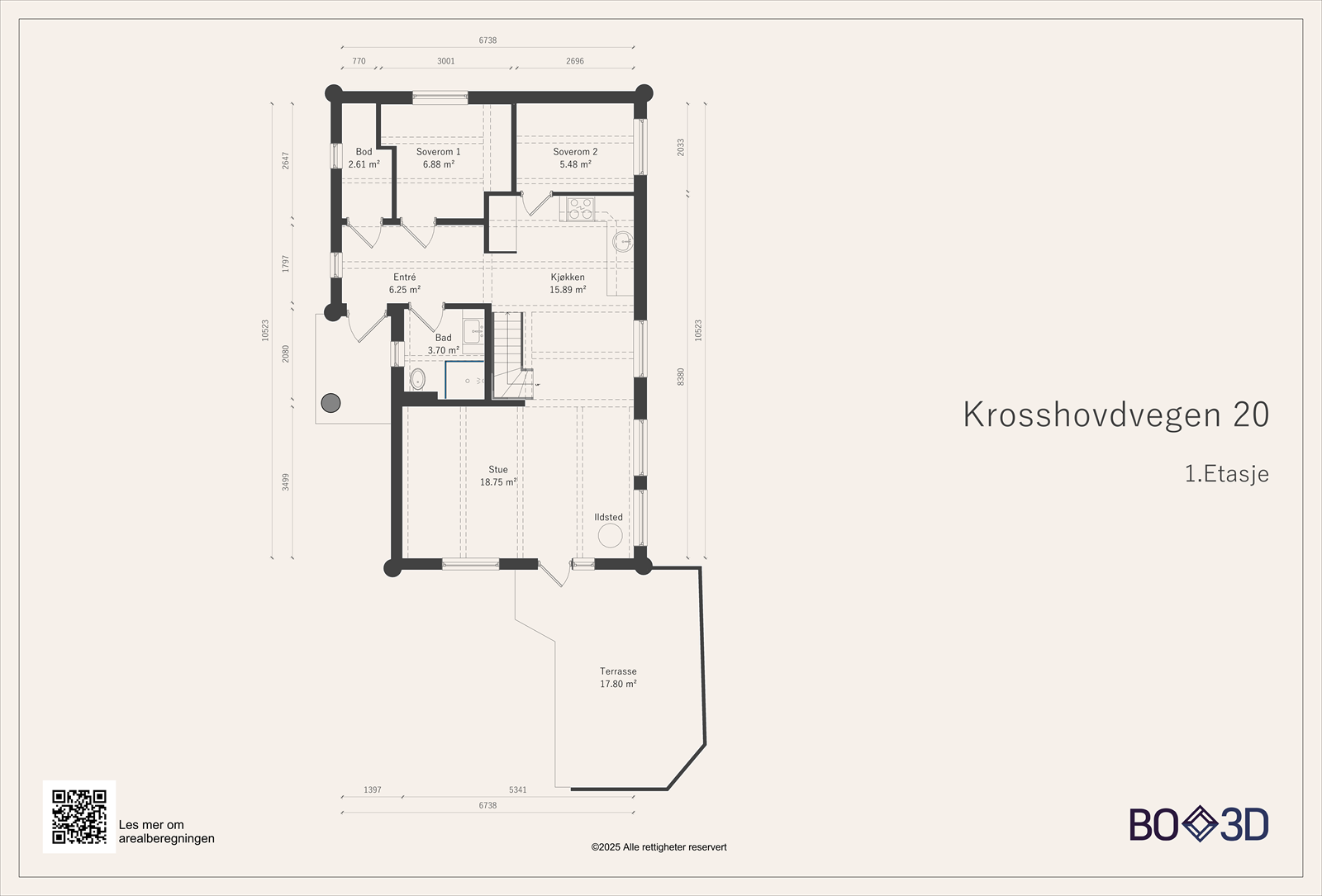 Plantegning 1. etasje. Galleribilde