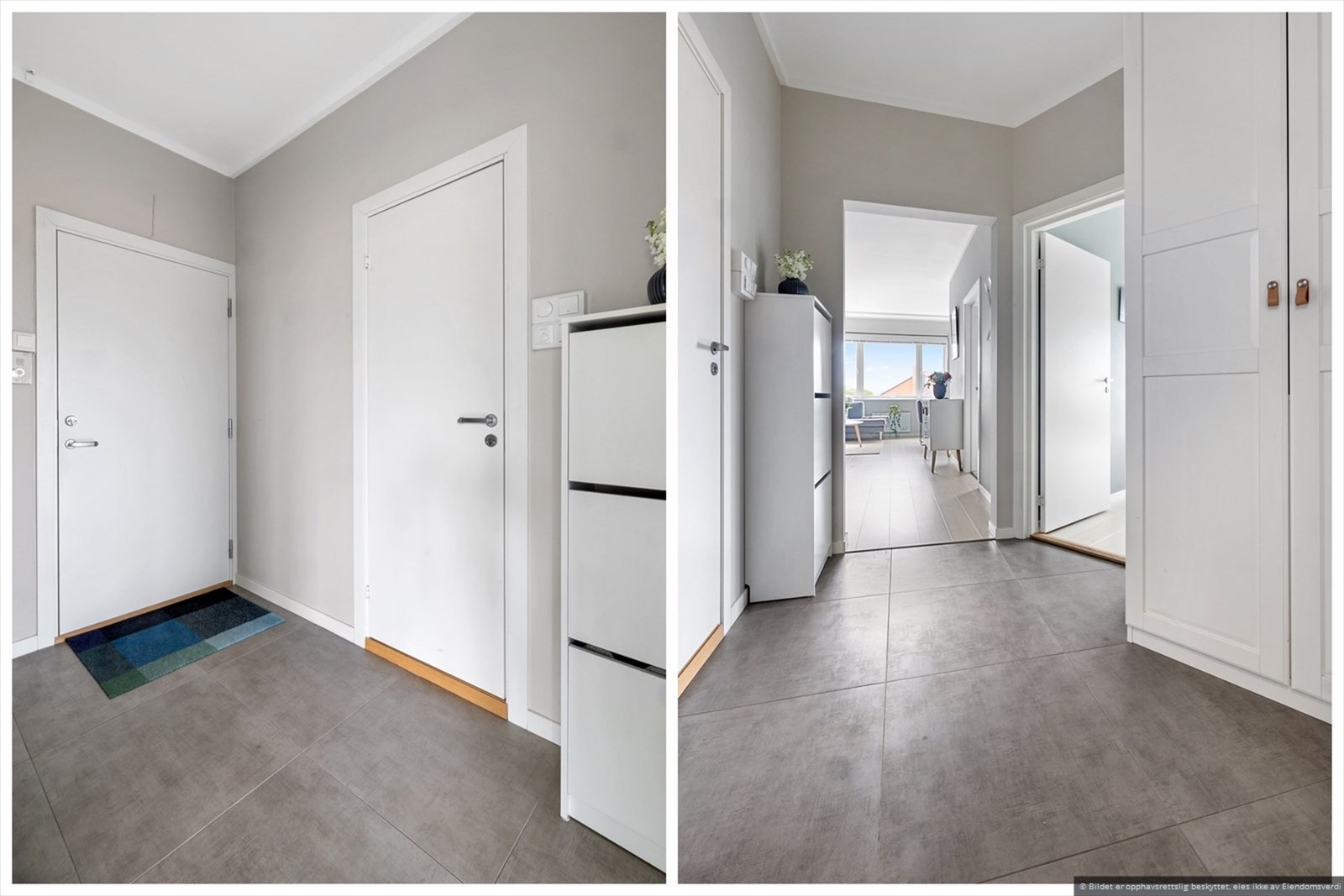 Romslig og lys entrè. Galleribilde