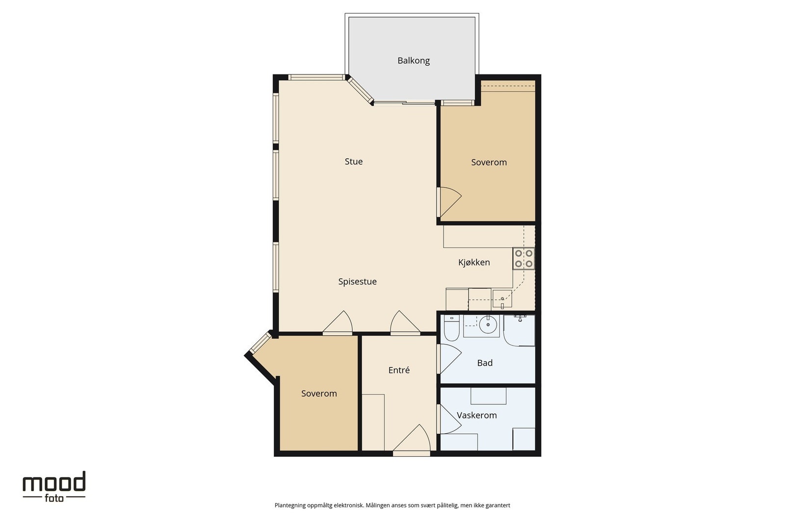 Leilighetens planløsning - I tillegg er det ekstern sportsbod og medfølgende garasjeplass Galleribilde