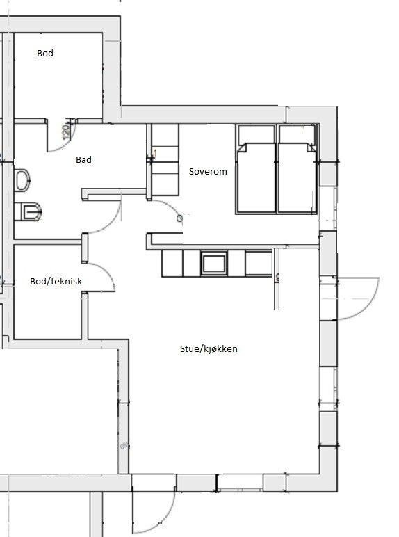 Plantegning leilighet. Galleribilde