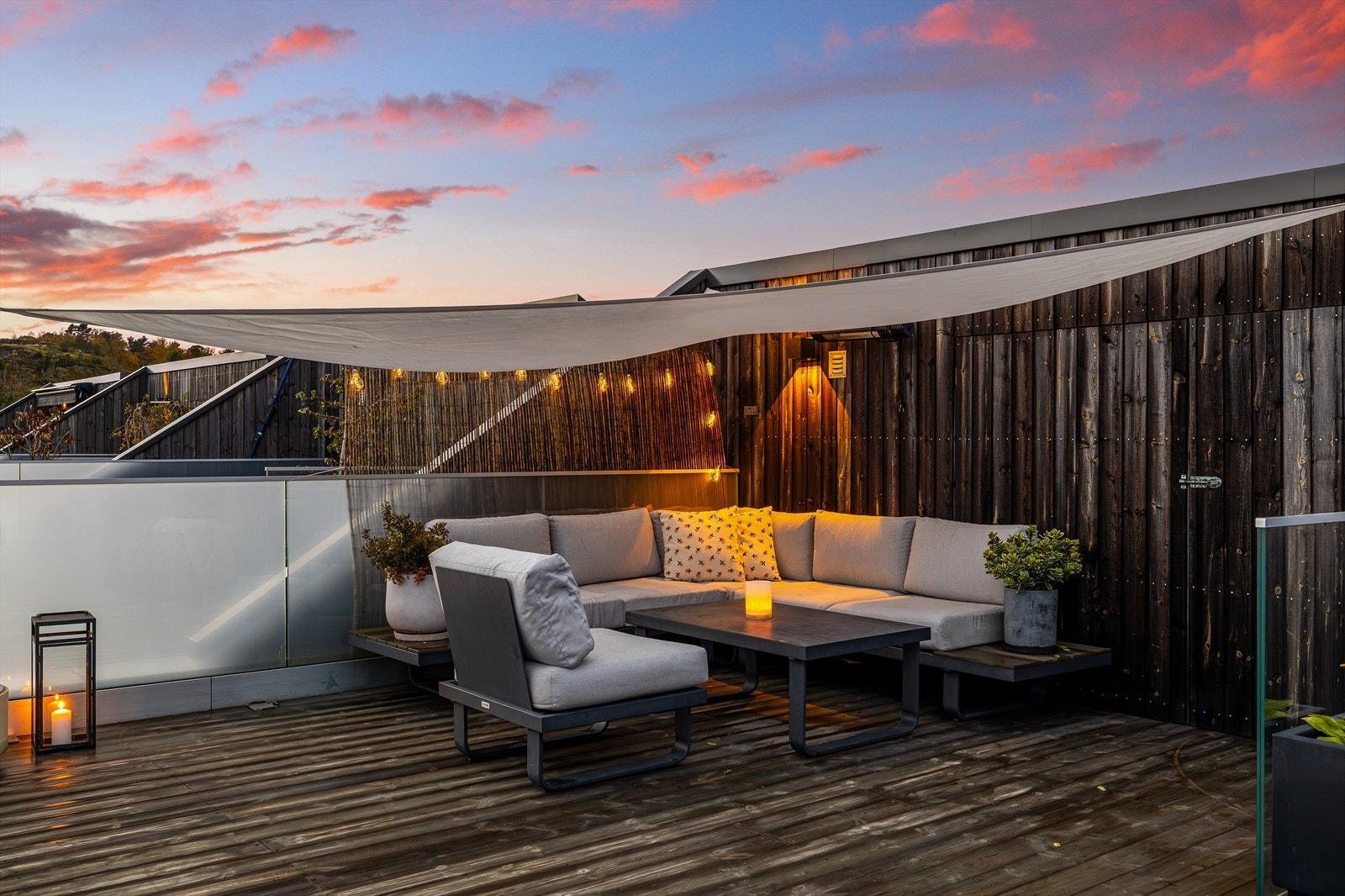 Nydelig uteplass på takterrassen Galleribilde