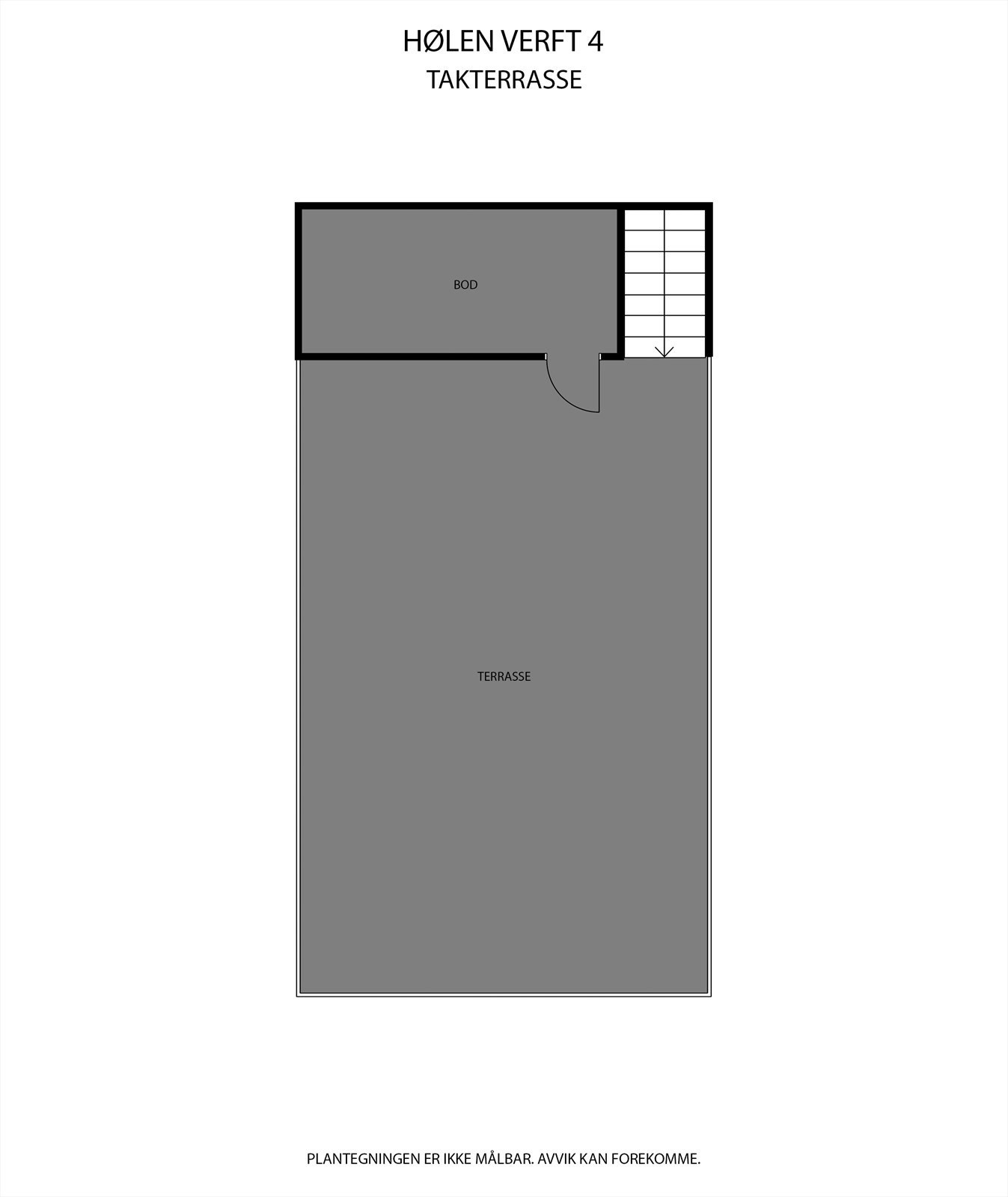 Plantegning takterrasse. Galleribilde
