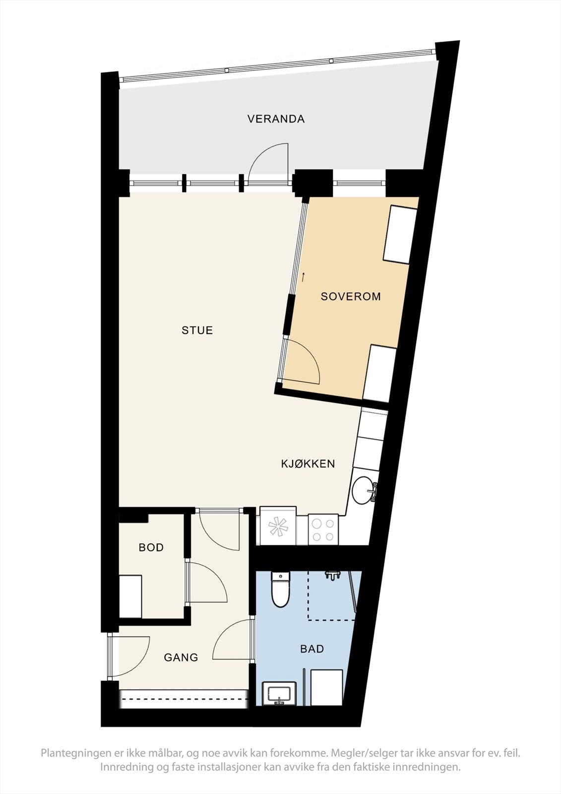 Vi starter først med plantegningen slik at det blir lettere å orientere seg. Galleribilde