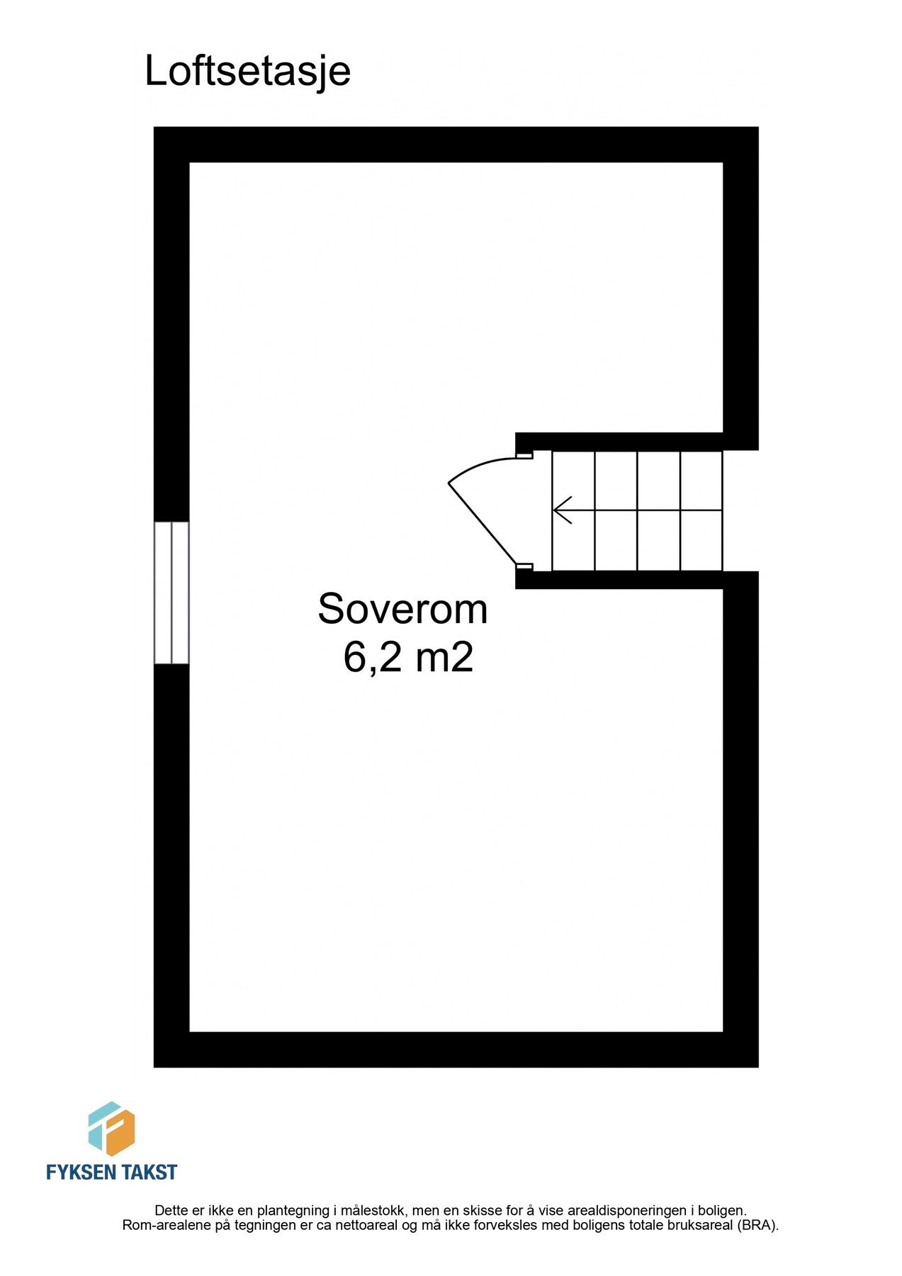 Planskisse loftsetasje. Galleribilde