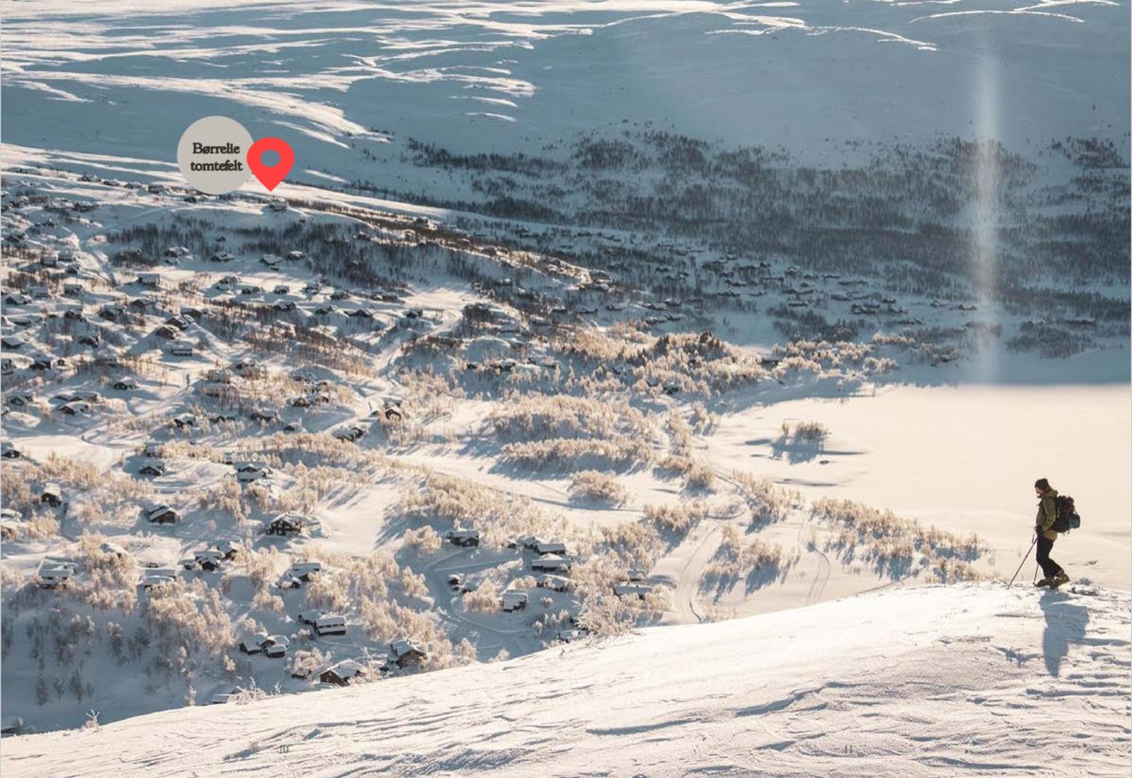 Spektakulær beliggenhet! 1000moh på Tyin. Pila er plassert ca i tomteområdet Galleribilde