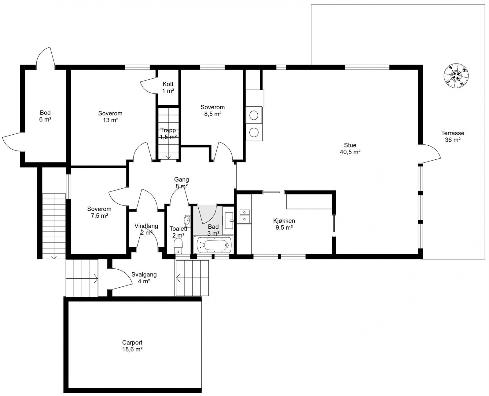 Planskisse 1. etasje Galleribilde
