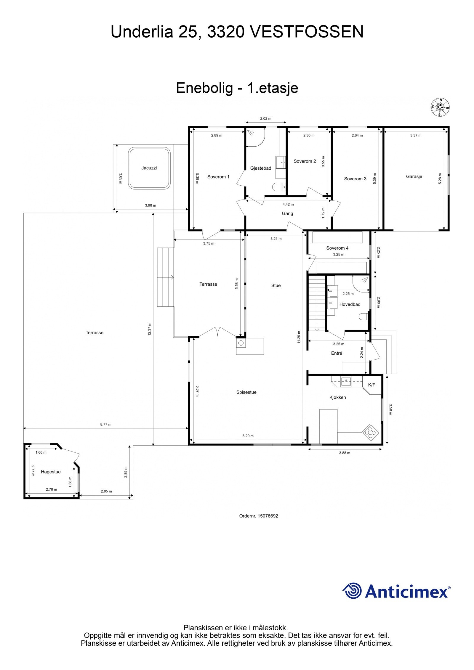 Plantegning hovedetasje Galleribilde