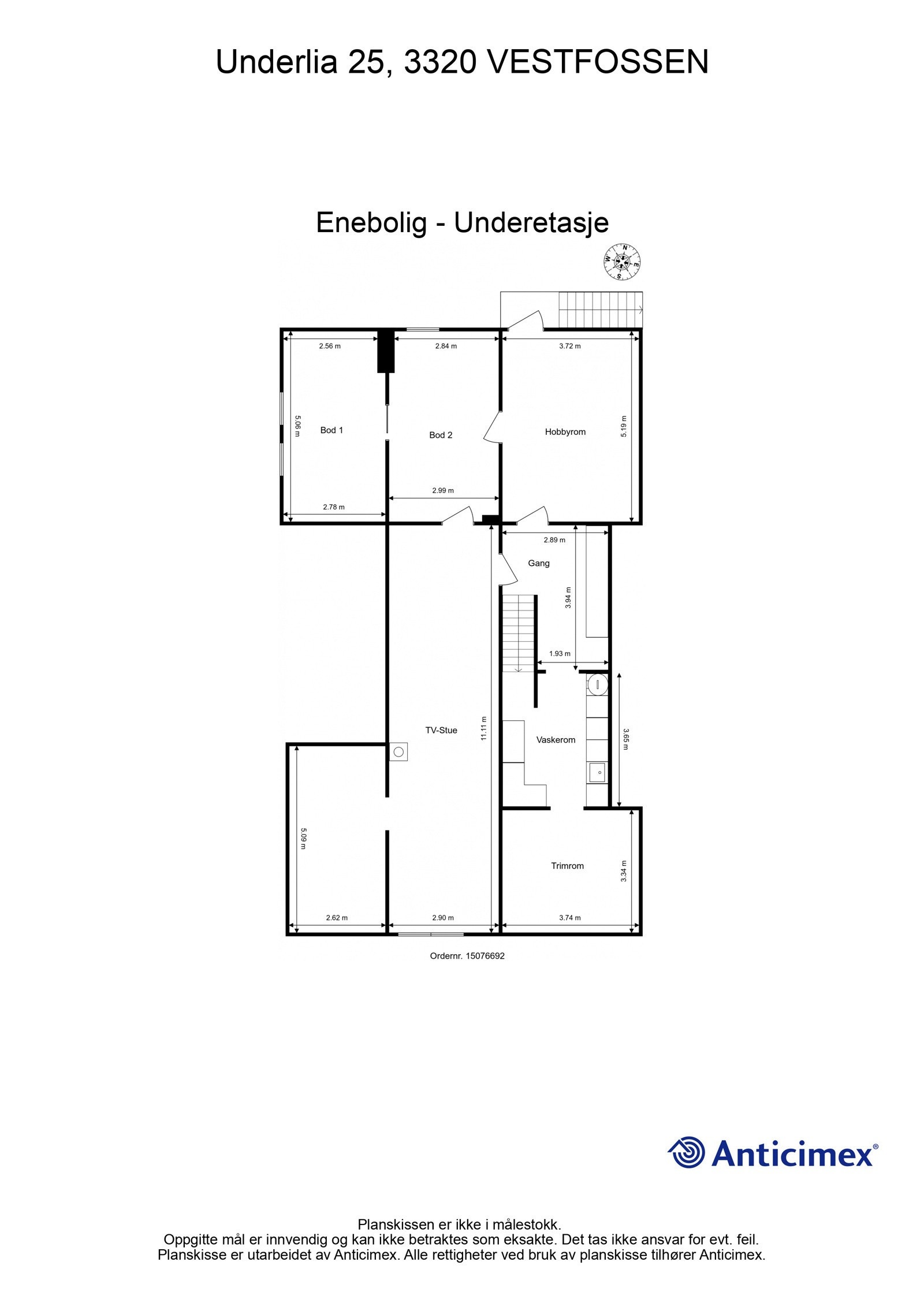 Plantegning underetasje Galleribilde