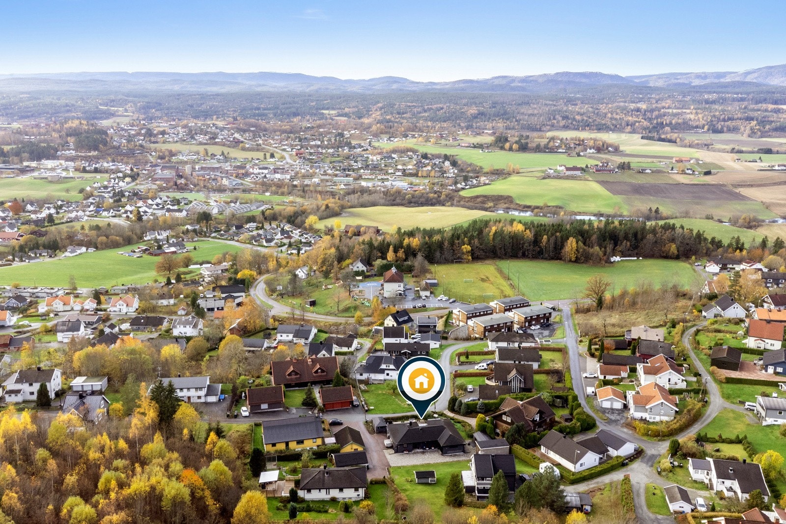 Gunstig plassering i enden av blindvei Galleribilde