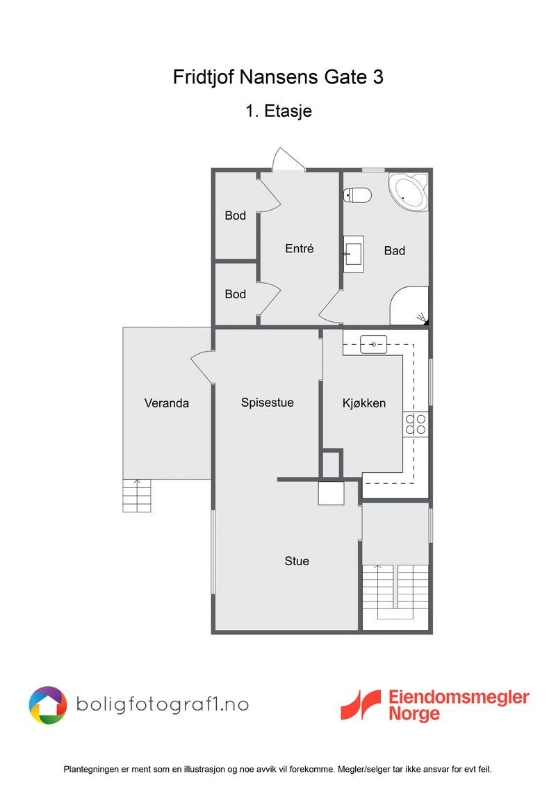 Planløsning 1. etasje Galleribilde