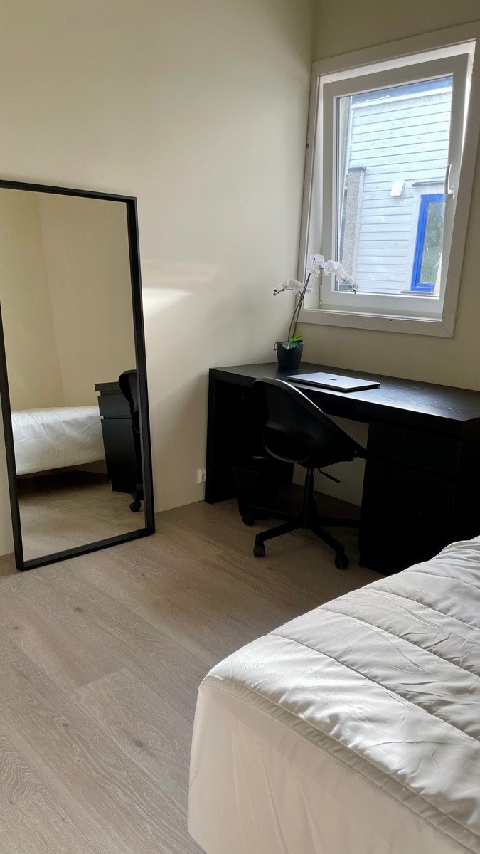 Alle oppholdsrom har masse naturlig lys og er malt i lyse farger. Galleribilde