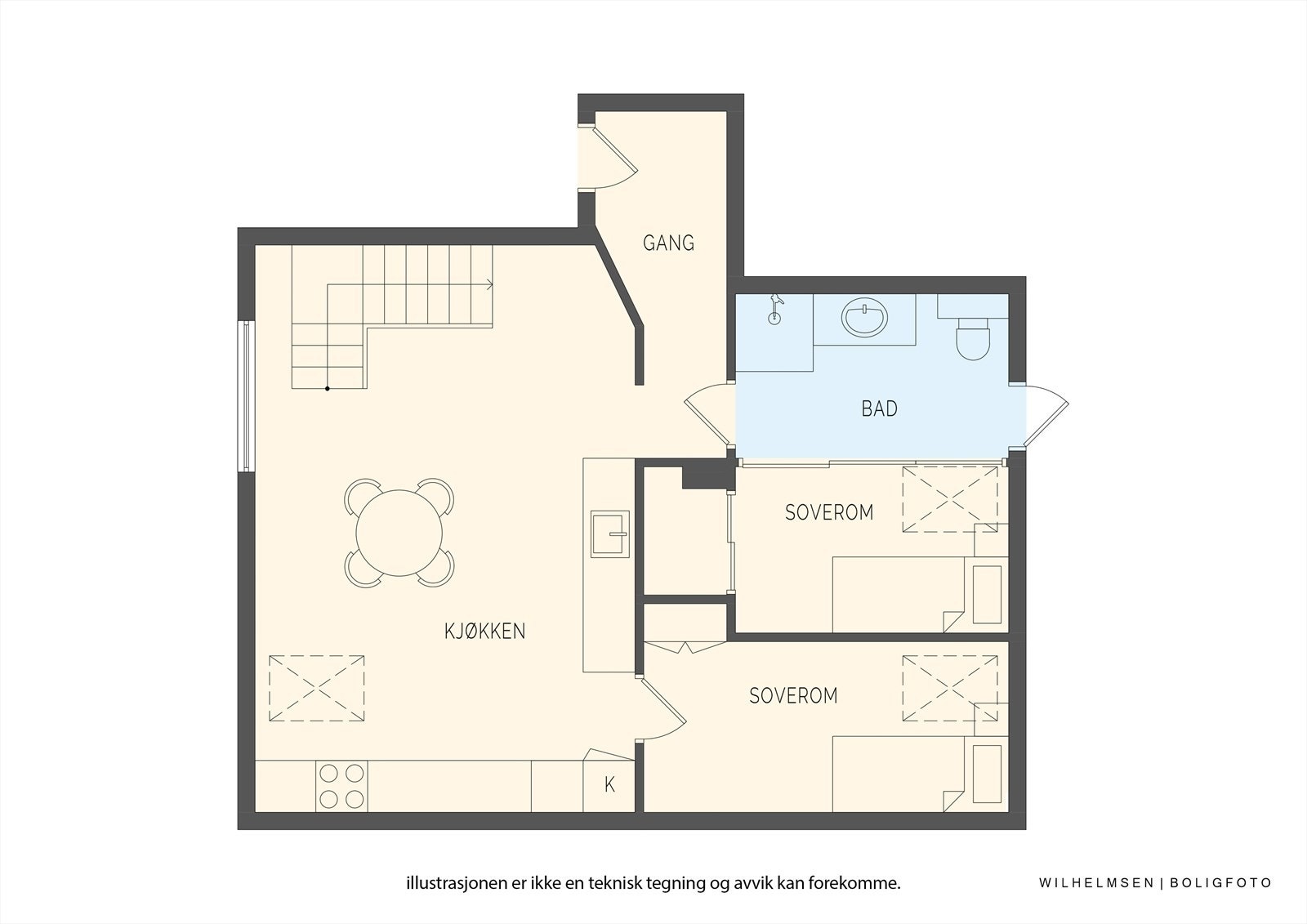 Planltegning. Galleribilde