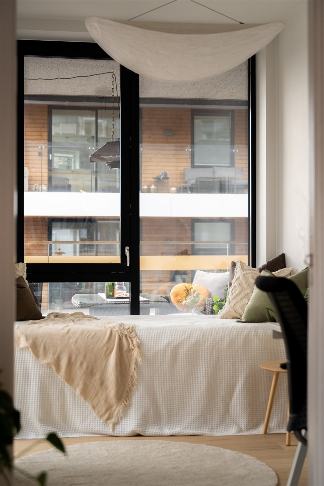 Leiligheten er basert på balansert ventilasjon av typen Flexit UNI, med ventilasjonsenhet i leiligheten. Galleribilde