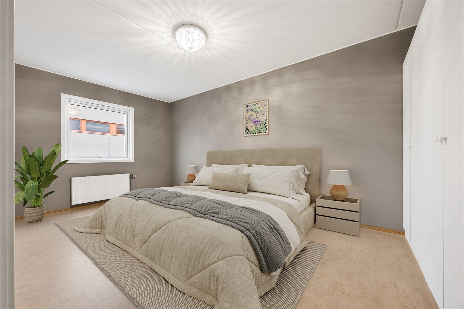 Inspirasjon for innredning av soverommet. (Digital styling) Galleribilde