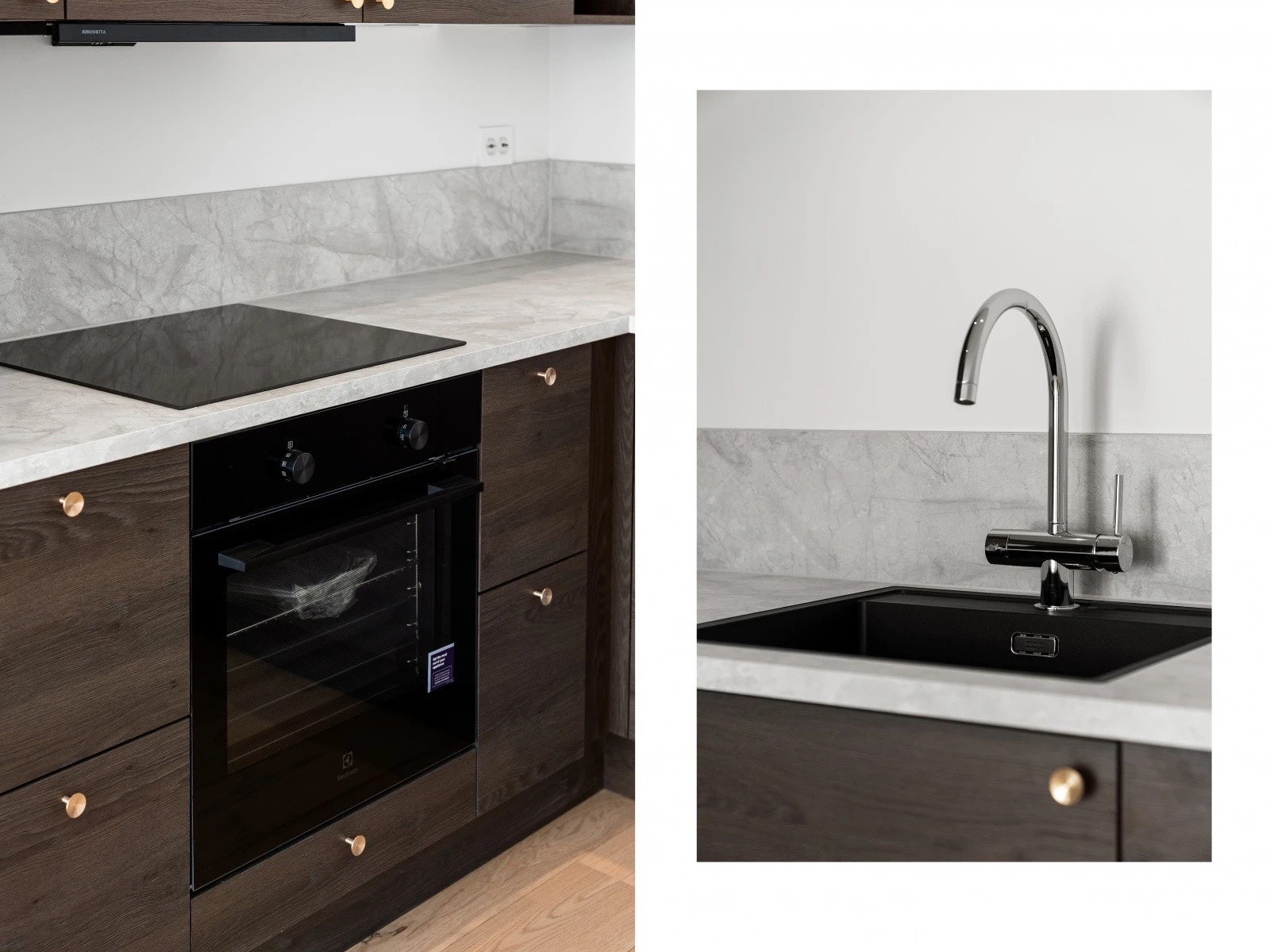 Delikat og oppgradert kjøkken fra Strai Kjøkken med integrerte hvitevarer Galleribilde