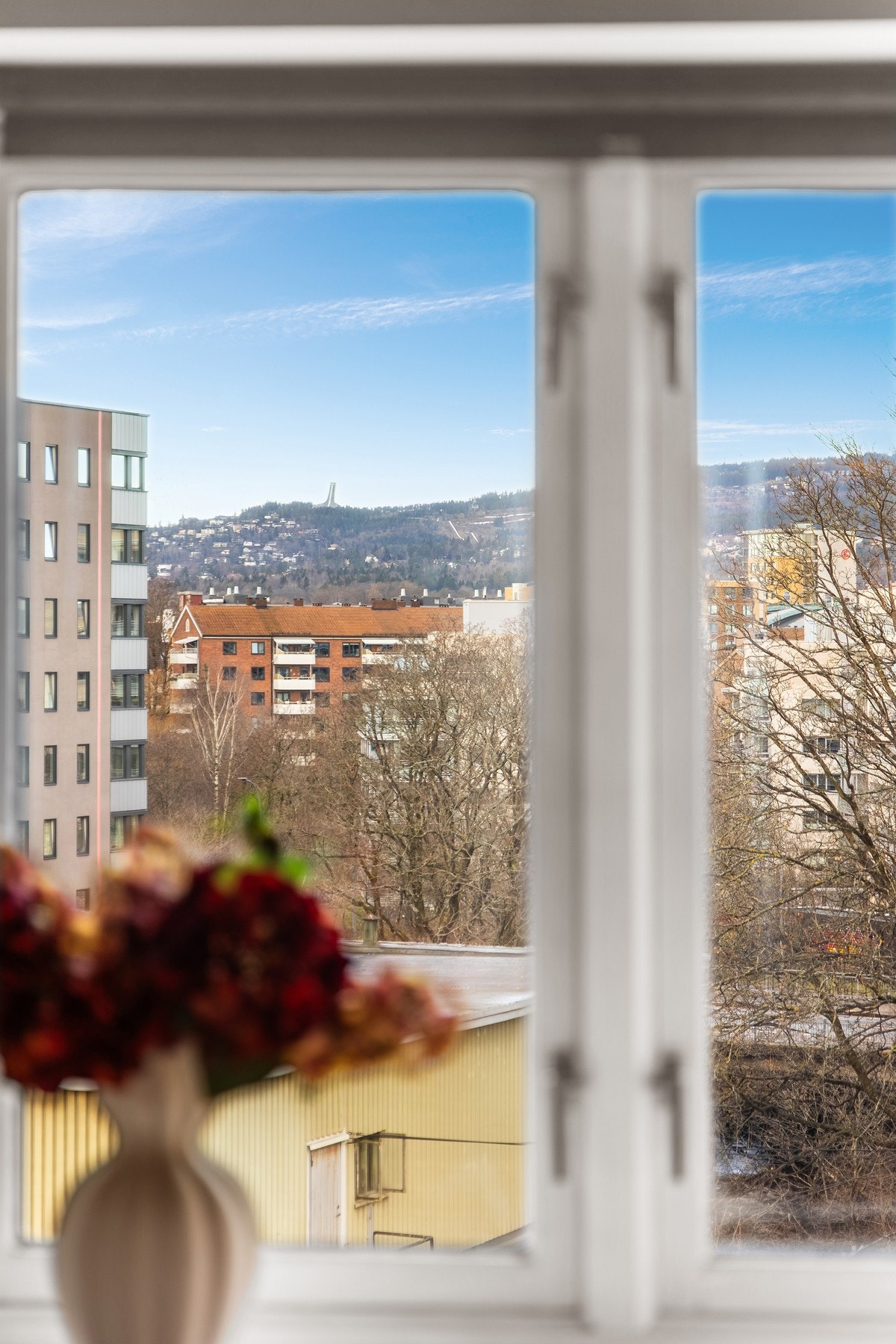 Fritt utsyn og ingen gjenboere i leiligheten. Galleribilde
